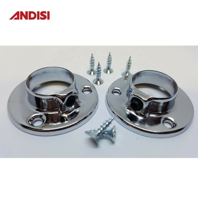 16/19/25 mm Diameter Wardrobe Round Tube Support Steel Holder Flange voor installatie