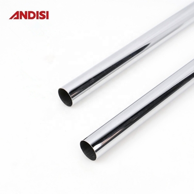 16-50mm Chrome Steel Tube Stof Hangend Rail voor Garderobe Slank Metalen Ronde Garderobe Rod