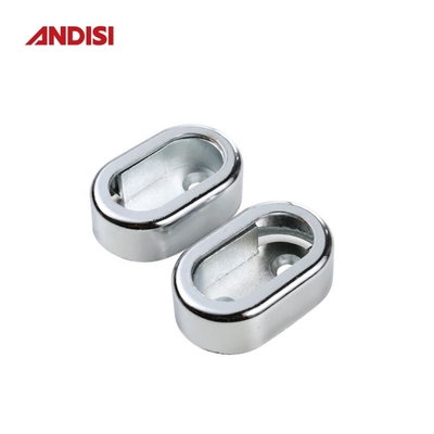 Zink legering verdikkingsspeld flenster garderobe buis steun houder voor 30x15mm kledingstaaf