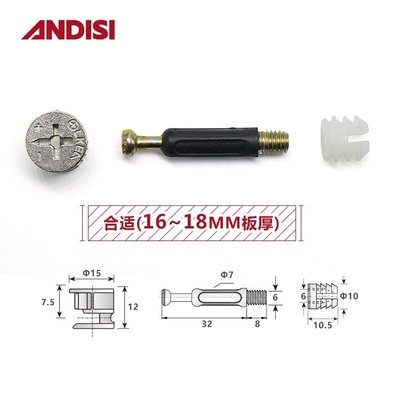 Mini Fix Meubels Plastic Dowel Schroef Verbinding Bolt voor Modern Design en meer
