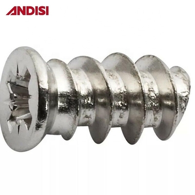 11 mm / 13 mm ZINK PLATED Flat Head Hout Countersunk Pozi Drive Confirmat Meubels Euro Schroef