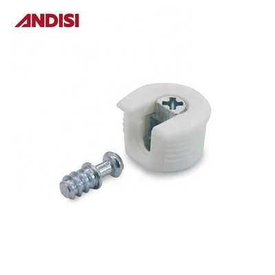 Zinkgeplatte stalen schroef Foshan Plastic Meubels Cam Lock Rafix Connector voor hout