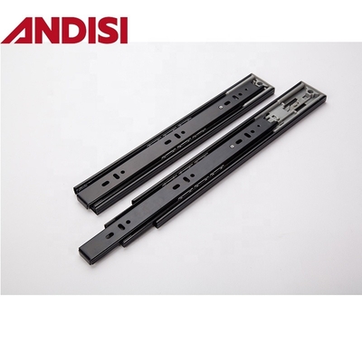 Postverpakking Volledige uitbreiding Telescopische druk naar open bal Bearing Soft Close Drawer Slides for Drawer