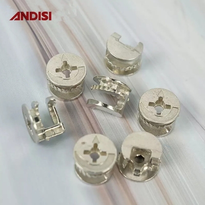 Moderne ontwerp zink legering vlakke excentrieke cam 3 in 1 mini vaste schroef cam slot voor meubels