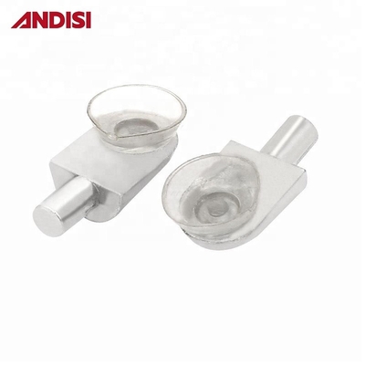 Meubelhardware Zinklegeringsglasplankpen 5 mm diameter met plankstokken en -penen