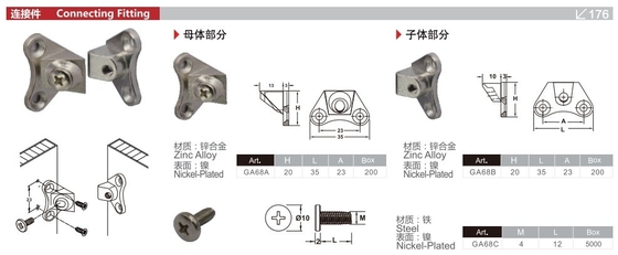 Moderne design meubels Zink legering verbinden houten hoek gezamenlijke kast connector beugel voor kast