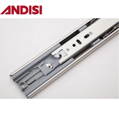 OEM 45kg laadvermogen Volledige uitbreiding Soft Close 45mm Ball Bearing Drawer Rail Slide