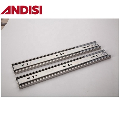 OEM 45kg laadvermogen Volledige uitbreiding Soft Close 45mm Ball Bearing Drawer Rail Slide