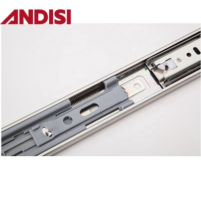 OEM 45kg laadvermogen Volledige uitbreiding Soft Close 45mm Ball Bearing Drawer Rail Slide