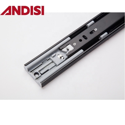 OEM 45kg laadvermogen Volledige uitbreiding Soft Close 45mm Ball Bearing Drawer Rail Slide