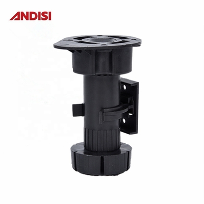 Zwart Afwerking Plastic Keukenkasten Verstelbare Voeten Voeten Nivelling Plinth Leg Sample