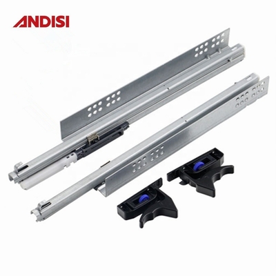 OEM koudgewalste stalen ladeslide V6 Full Extension Soft Close verborgen onder de montage