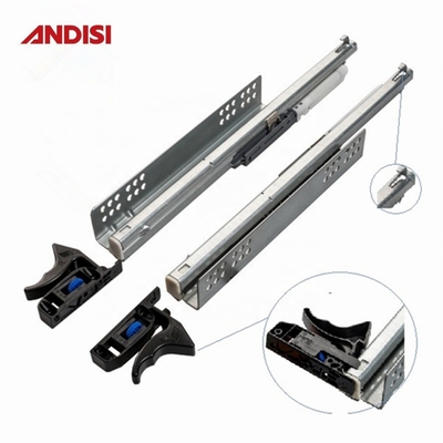 OEM koudgewalste stalen ladeslide V6 Full Extension Soft Close verborgen onder de montage