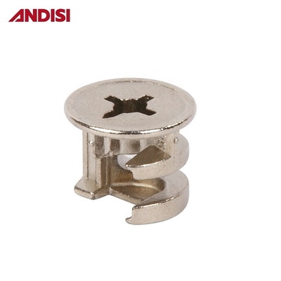 ANDISI Meubels Zink legering Cam slot met zink geplatte afwerking en 3 in 1 Mini Fix Schroef