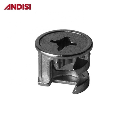 ANDISI Meubels Zink legering Cam slot met zink geplatte afwerking en 3 in 1 Mini Fix Schroef