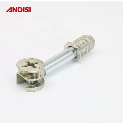 ANDISI Meubels Zink legering Cam slot met zink geplatte afwerking en 3 in 1 Mini Fix Schroef