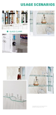 OEM Zink legering staal Verstelbare hoogte 0-22mm Muur montage hoek glas naar glas plank beugel glazen klem