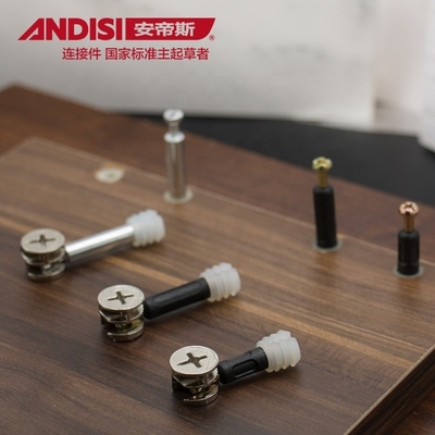 Modern meubilair Zink legering verborgen cam deur slot voor cams Dowels Fitting excentrieke cam