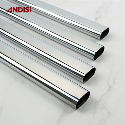 Modern 30x15 Meubels Chroom Zwarte Ovale Garderobe Buizen 0.7mm Garderobe Rod Hangende Rails