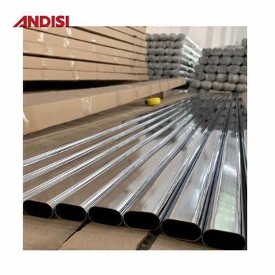 Modern 30x15 Meubels Chroom Zwarte Ovale Garderobe Buizen 0.7mm Garderobe Rod Hangende Rails