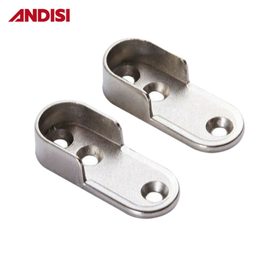 Zinklegering Ovale garderobe Kleding Hangend Spoorhouder Ondersteuning Bracket Spoor End Ondersteuning