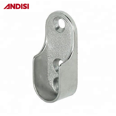 Zinklegering Ovale garderobe Kleding Hangend Spoorhouder Ondersteuning Bracket Spoor End Ondersteuning