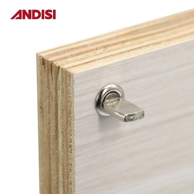 Vernield met nikkel met een lepelvormige metalen beugel 5 mm plank steunpen voor meubelkasten