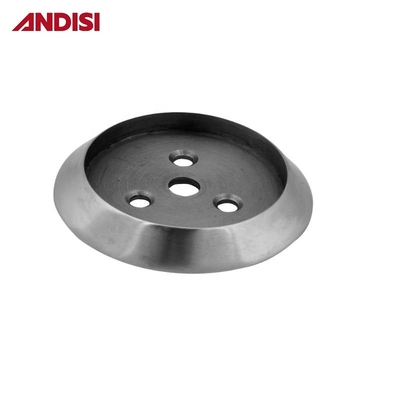 Chroomgeplatte kleding met een diameter van 50 mm Hangend spoor Ronde buishouder Kledingkast Steunstang Stalen flenzen voor garderobe