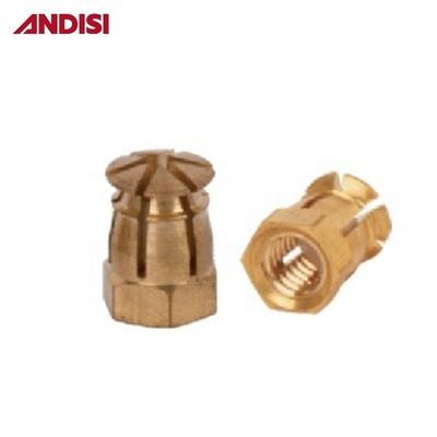 Meubels Mini Fix M6 Gedrukt Hout Messing Invoegnoot met 12 mm lengte en draadtype
