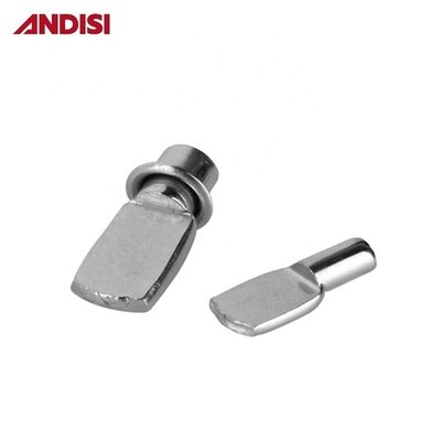 Vernield met nikkel met een lepelvormige metalen beugel 5 mm plank steunpen voor meubelkasten