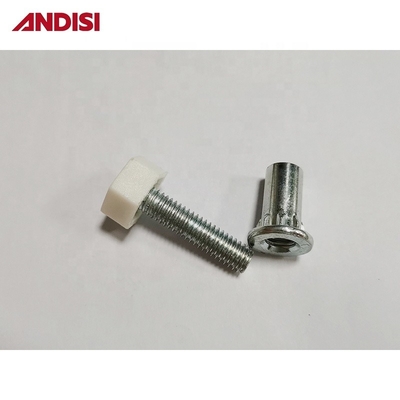 Anti-Kratten verstelbare meubel glidbeen met zinkgeplatte staal en 8 mm diameter
