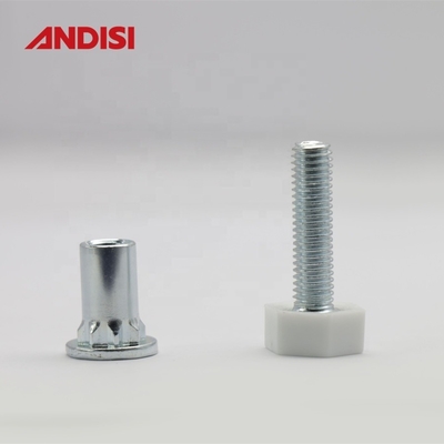Anti-Kratten verstelbare meubel glidbeen met zinkgeplatte staal en 8 mm diameter