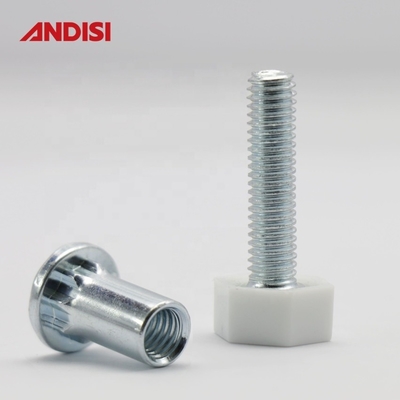 Anti-Kratten verstelbare meubel glidbeen met zinkgeplatte staal en 8 mm diameter