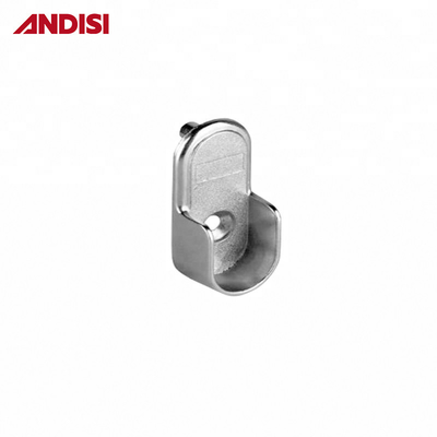 Chroomgeplatte ovale pijphanger voor 44 mm lengte garderobe kleding hangend stok spoorhouder