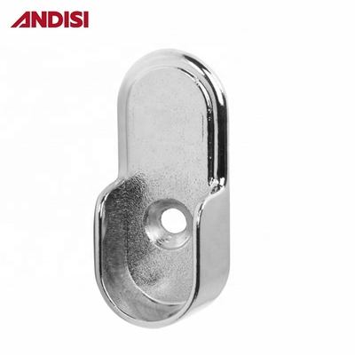 Chroomgeplatte ovale pijphanger voor 44 mm lengte garderobe kleding hangend stok spoorhouder