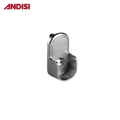Beschermingsstaaf End Support Flange 16mm Nickel Plated Oval Cabinet Wardrobe Rail Bracket