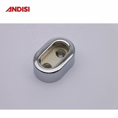 Garderobe buispijp Hangend Rail Garderobe Rod Bracket Holder Flens Tube Support Zwarte afwerking