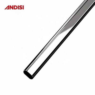 Harde chroomgeplatte ovale stalen buis hangend spoorstang voor moderne design garderobe