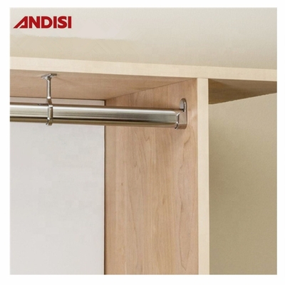 Harde chroomgeplatte ovale stalen buis hangend spoorstang voor moderne design garderobe