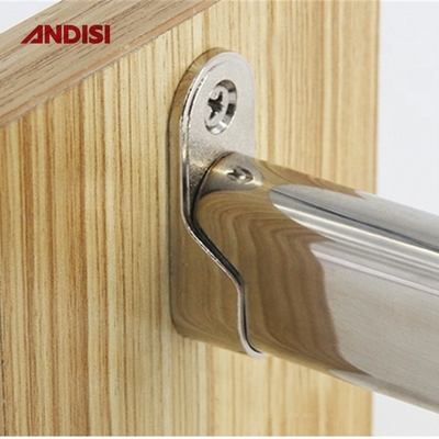 Harde chroomgeplatte ovale stalen buis hangend spoorstang voor moderne design garderobe