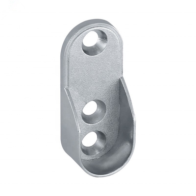 44 mm zink legering kleding Railshouder voor kast Oval Pipe Tube End Bracket