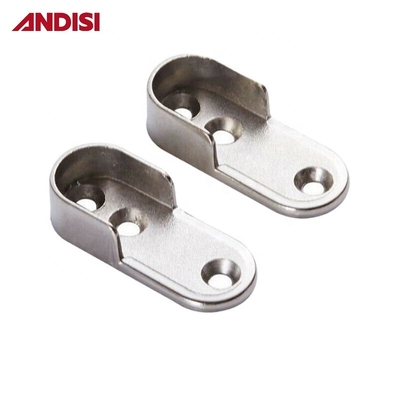 44 mm zink legering kleding Railshouder voor kast Oval Pipe Tube End Bracket