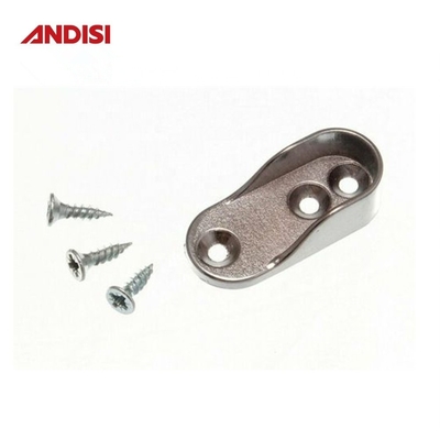 Moderne zinklegering Ovale kast Rod Kleding Hangend Rail Bracket Tube Ondersteuning voor kast
