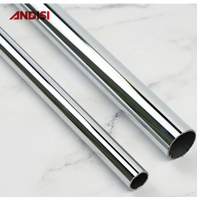 16-50mm Chrome Steel Tube Stof Hangend Rail voor Garderobe Slank Metalen Ronde Garderobe Rod