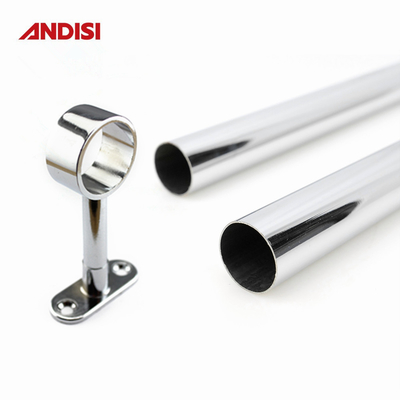 Moderne metalen garderobe buishouder voor kast staaf steun kleding hangend spoor 25