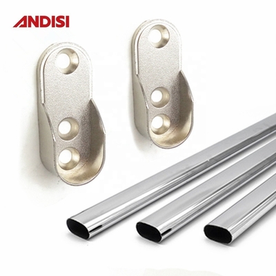 Verbeter je garderobe met 44 mm zink legering kleding Railhouder en ovale buis ondersteuning