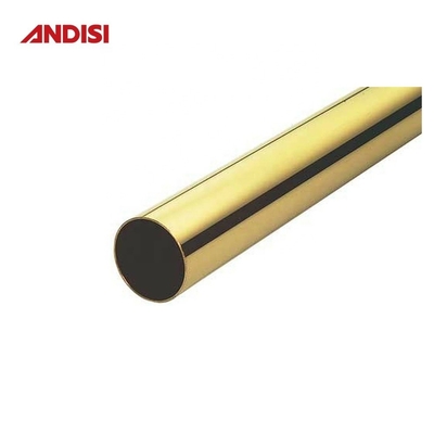 Aangepaste lengte ronde metalen kleding hangend rails voor garderobe goud wit zwart chroom