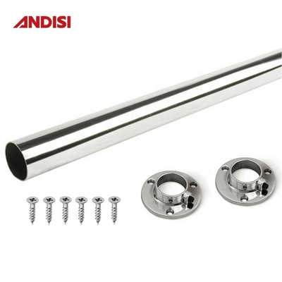 Kleedkamer Tube Kleedkamer Hanger Rod Lichte kleding Hanging Rail Afwerking Matt Zwarte Kledingkast Rod