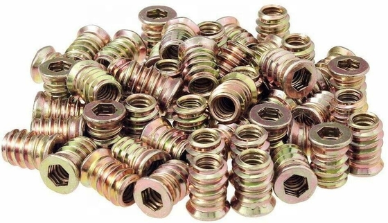 Postverpakking Y Hex Drive Bevestiging Gedrukt Insert Houten meubels Schroef Insert Nut