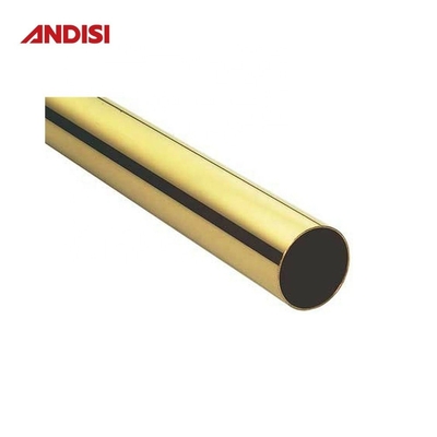 Aangepaste lengte ronde metalen kleding hangend rails voor garderobe goud wit zwart chroom